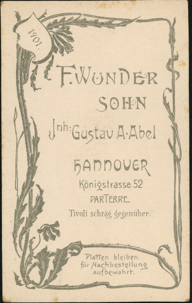 F. Wunder Sohn - Gustav A. Abel - Hannover