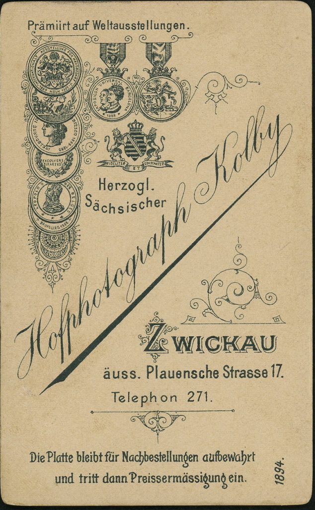 Kolby, Zwickau, 1894