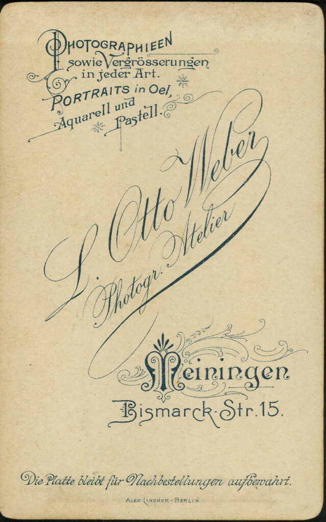 L. Otto Weber
Bismarck-Straße 15, Meiningen