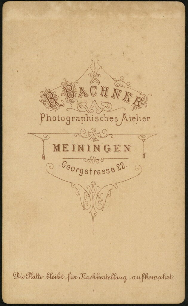 R. Bachner
Georgstraße 22, Meiningen