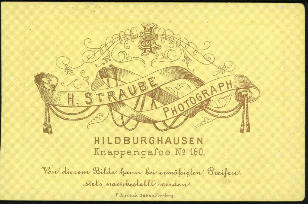 H. Straube
Knappengasse 160, Hildburghausen