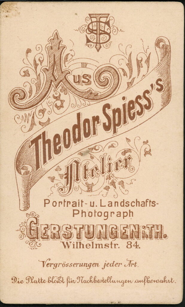 Theodor Spiess
Wilhelmstraße 84, Gerstungen i. Th