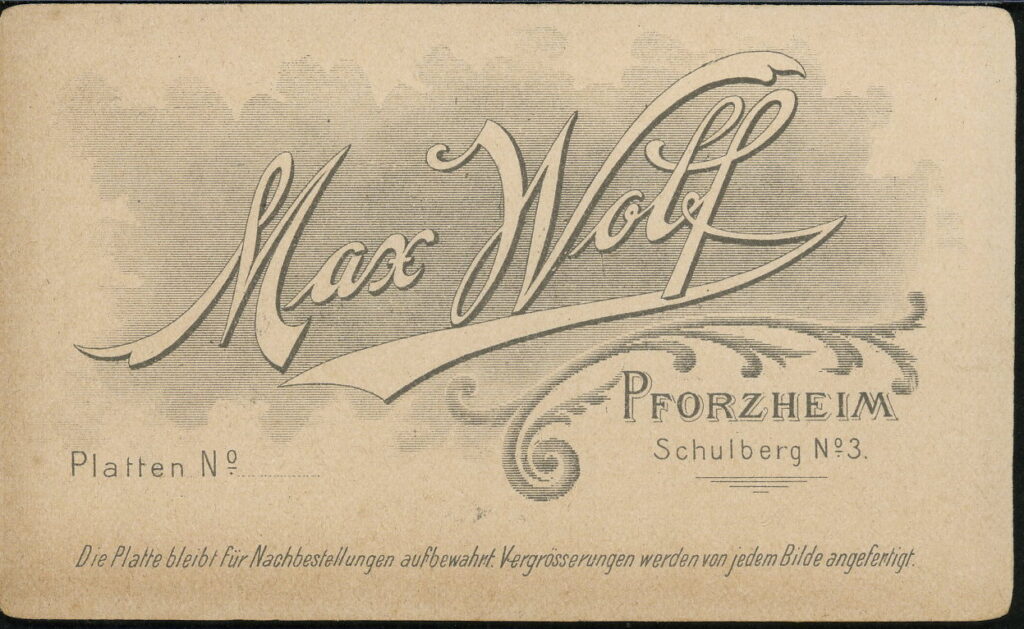 Max Wolf
Schulberg 3, Pforzheim