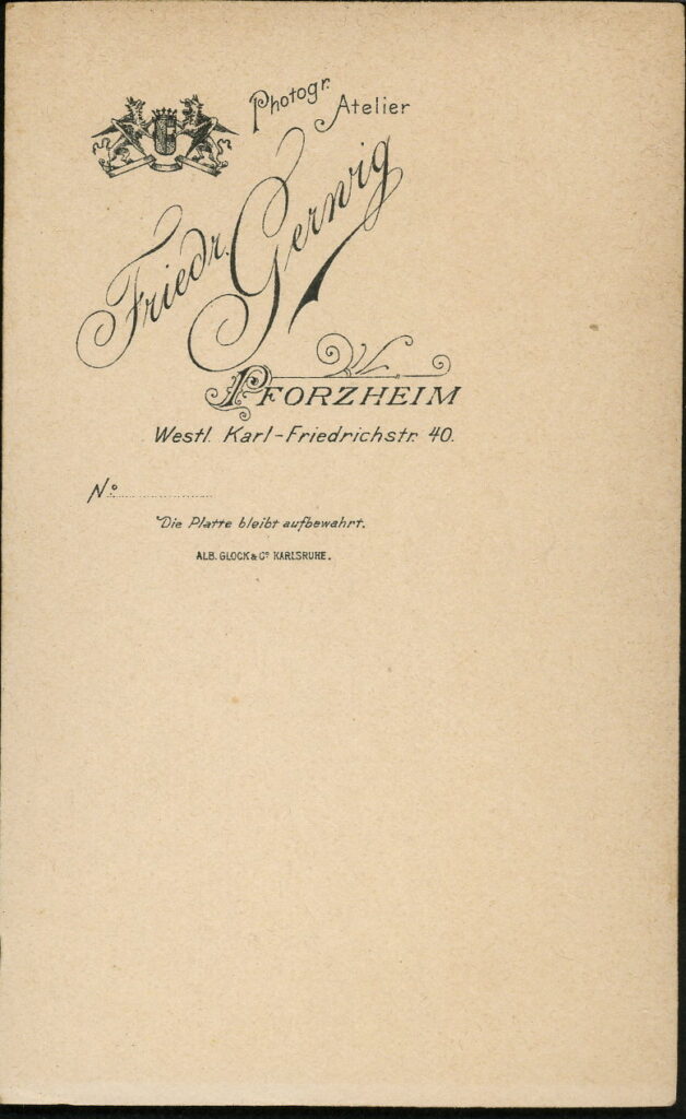 Friedr. Gerwig
Westl. Karl-Friedrichstraße 40, Pforzheim