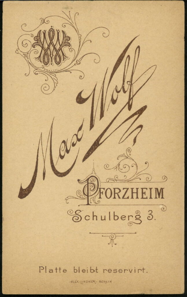 Max Wolf
Schulberg 3. Pforzheim
