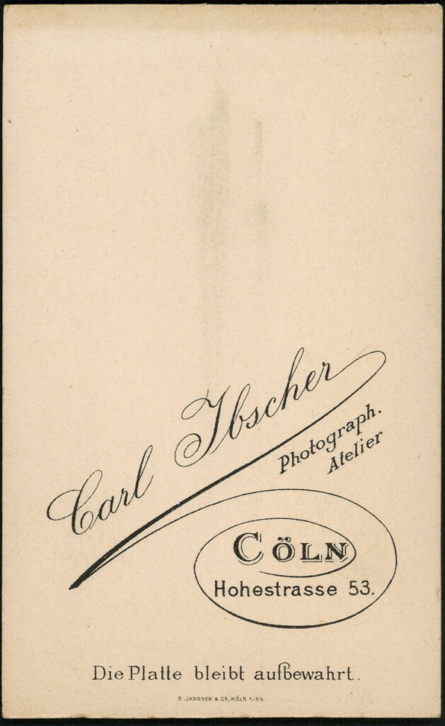 Carl Ibscher
Höhestraße 53, Cöln