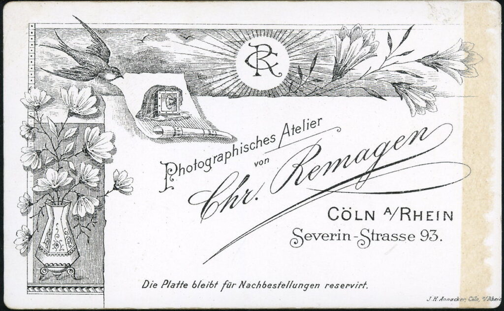 Chr. Remagen
Severin-Straße 93, Cöln a. Rh