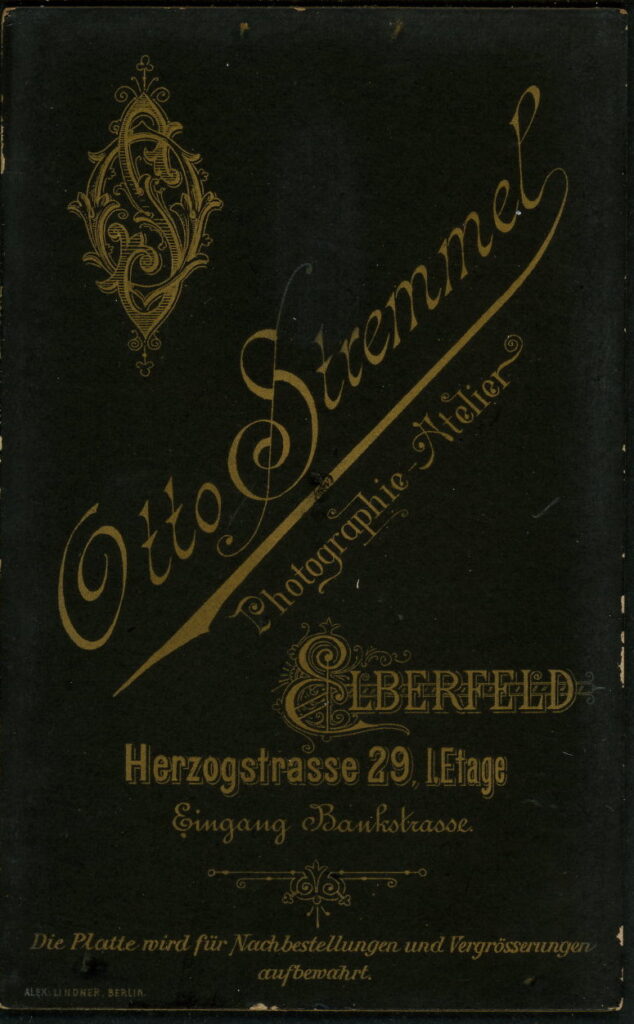 Otto Stremmel
Herzogstraße 29, Elberfeld