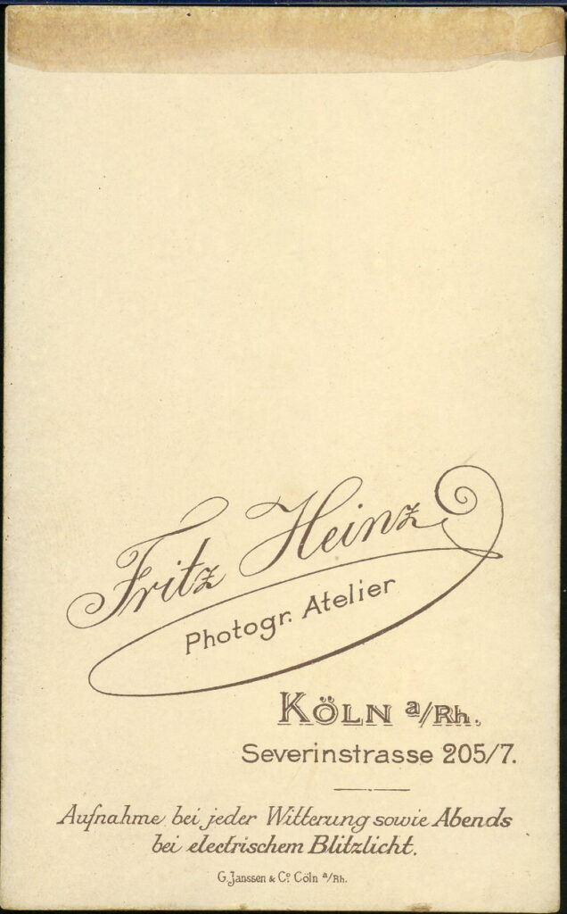 Fritz Heinz
Severinstraße 205/207, Köln