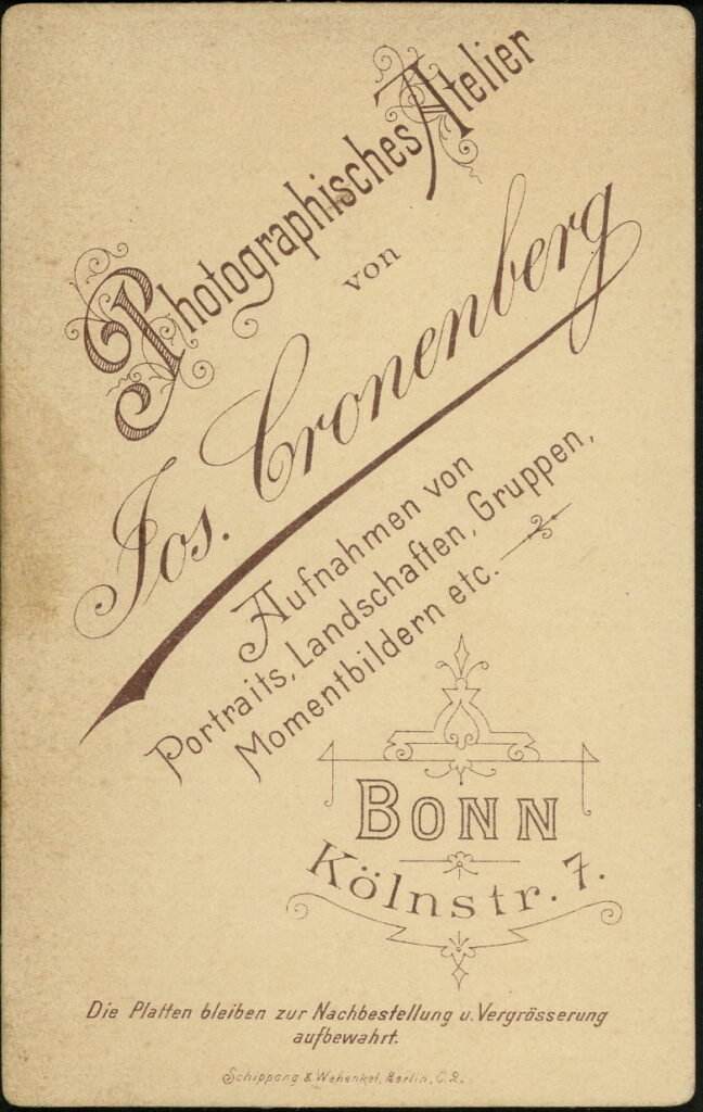 Jos. Cronenberg
Kölnstraße 7, Bonn