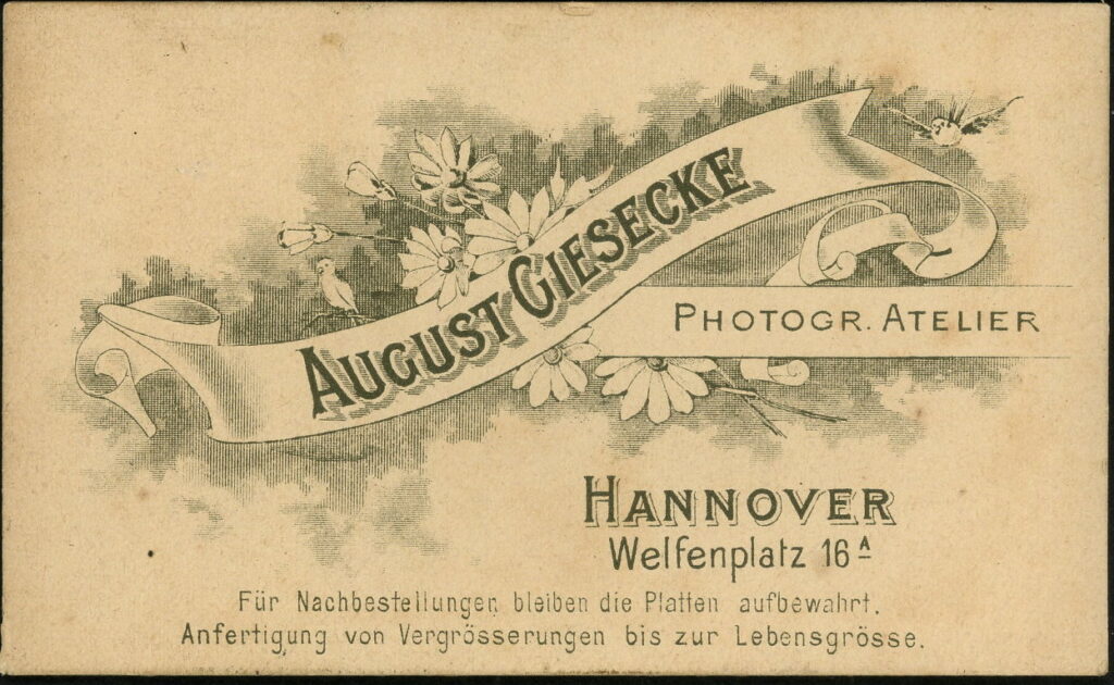 August Giesecke
Welfenplatz 16a, Hannover
