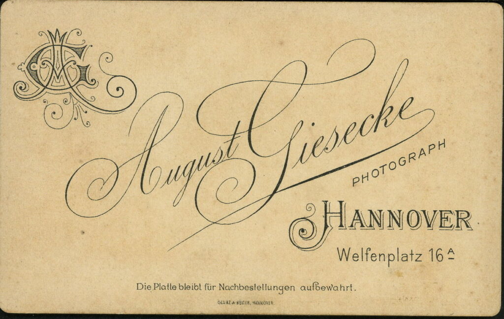 August Giesecke, Welfenplatz 16a, Hannover