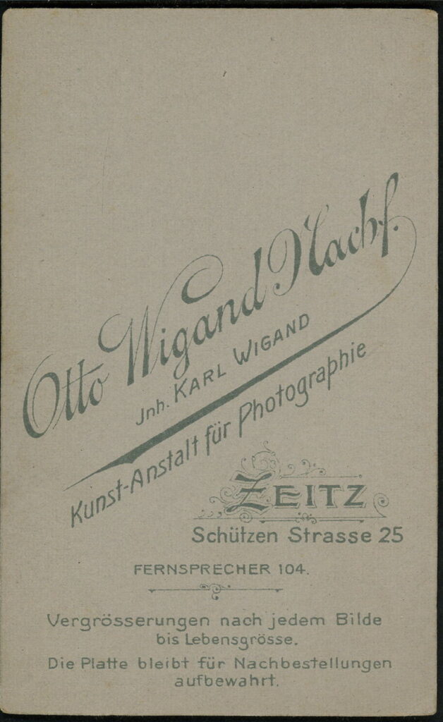 Otto Wigand Karl Wigand Schützenstraße 25, Zeitz