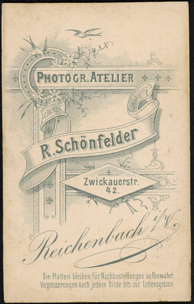 R. Schönfelder Zwickauerstraße 42, Reichenbach i. V.