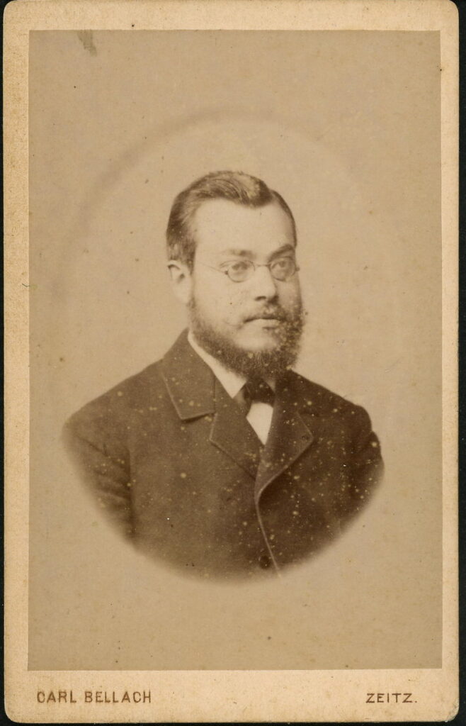 Carl Bellach
Weberstraße 17, Zeitz
Gellertstraße 4, Leipzig
1883 / 1884