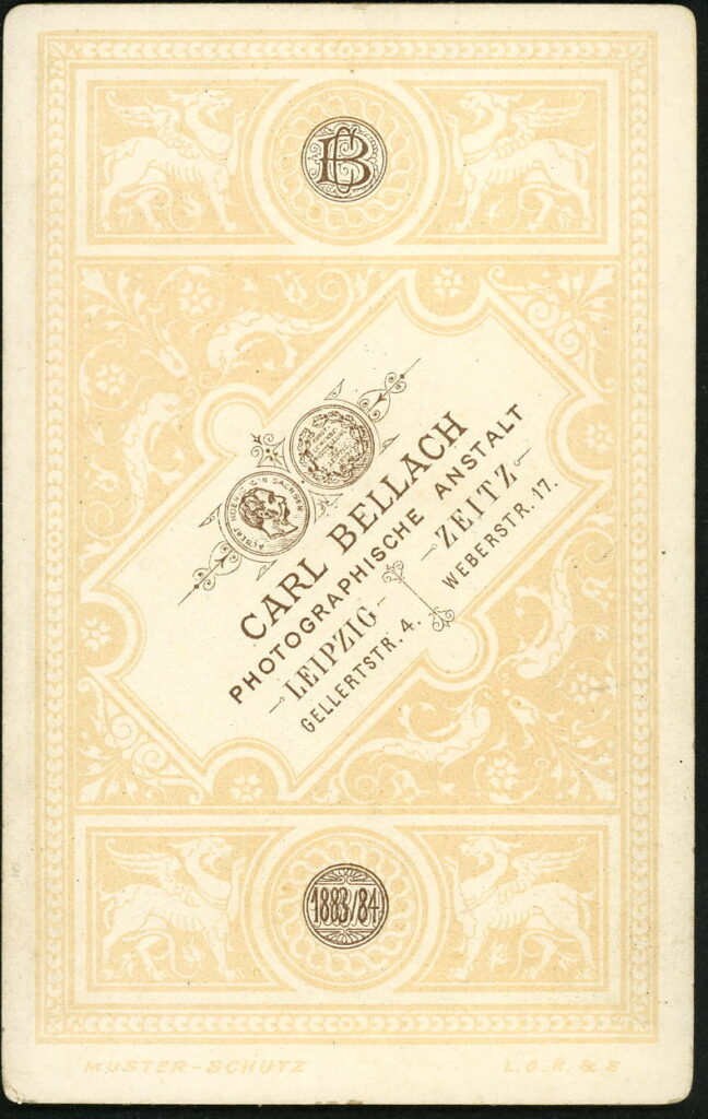 Carl Bellach Weberstraße 17, Zeitz Gellertstraße 4, Leipzig 1883 / 1884