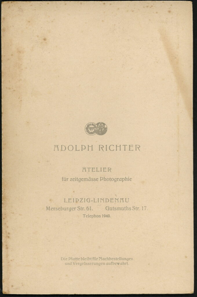 Adolph Richter Merseburgerstraße 61, Leipzig-Lindenau Gutsmuths Straße 17, Leipzig-Lindenau