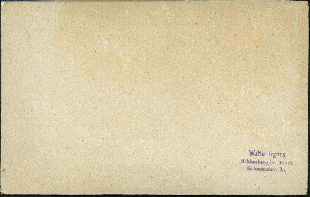 Walter Irgang Stubenrauchstraße 8, Schöneberg bei Berlin