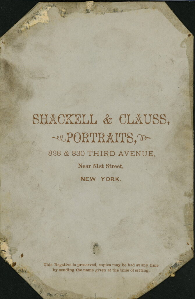 Shackell & Clauss 828 & 830 Third Avenue, New York