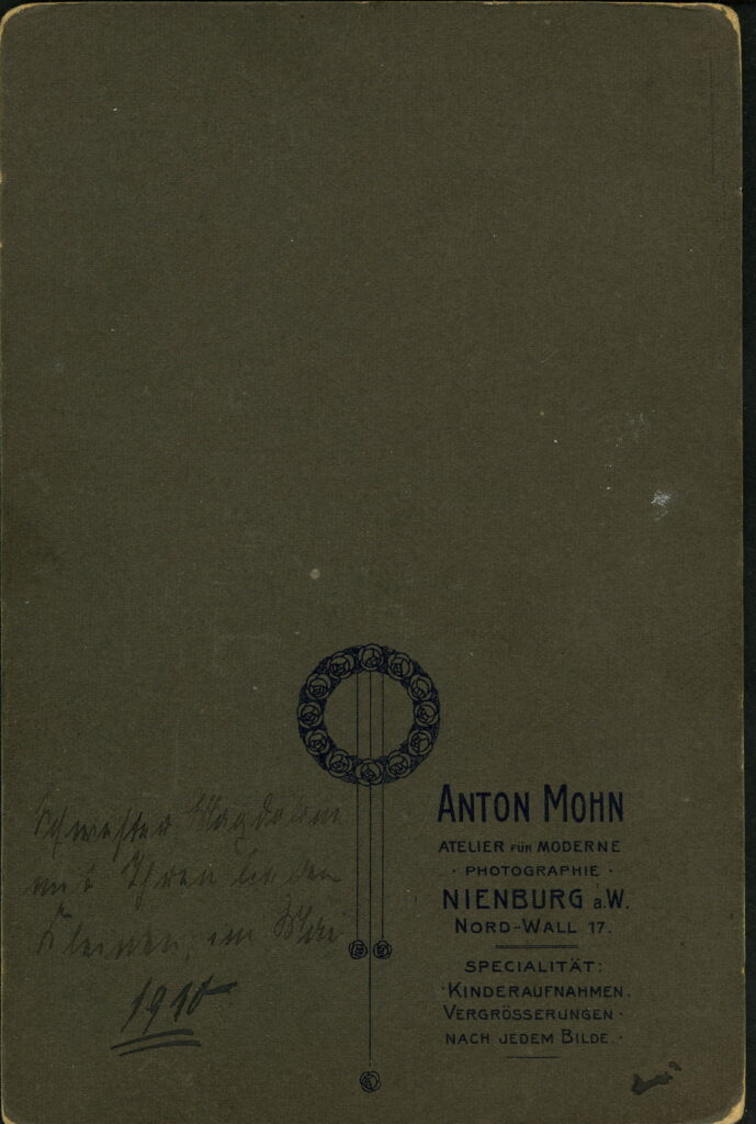 Anton Mohn Nordwall 17, Nienburg a. W. 1910