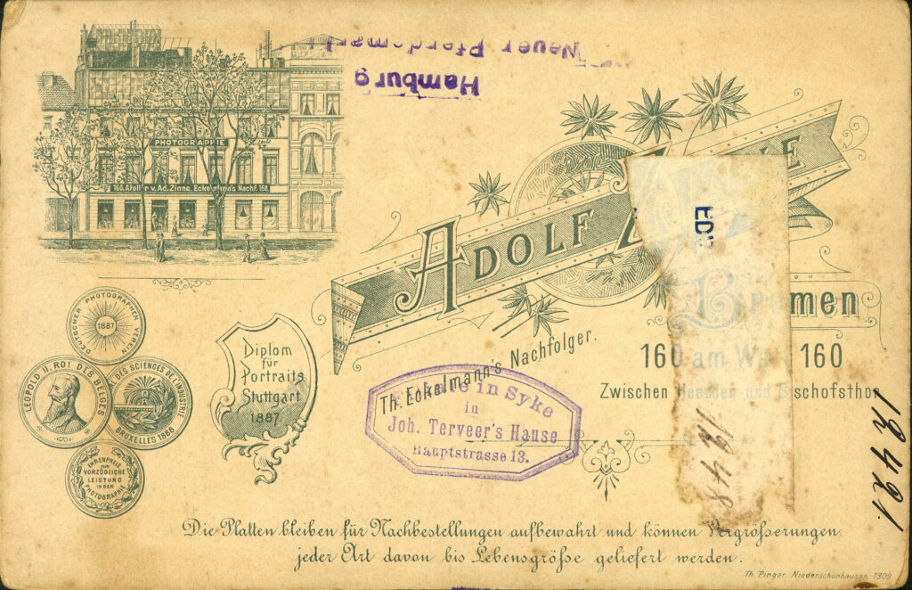 Ad. Zinne Th. Eckelmann Am Wall 160, Bremen Syke Hamburg