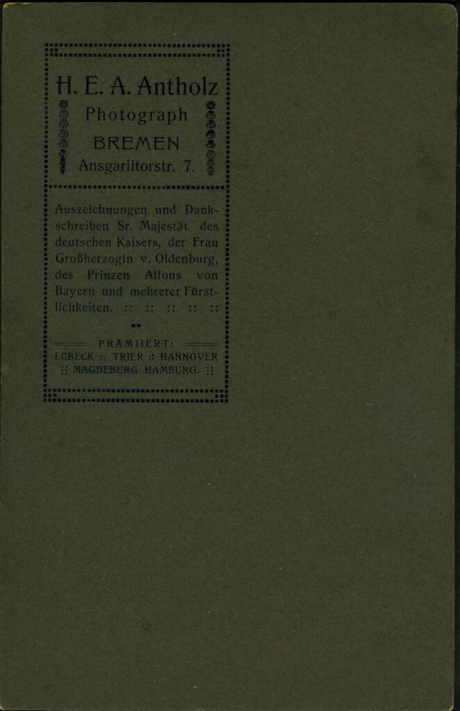 H. E. A. Antholz Ansgariitorstraße 7, Bremen