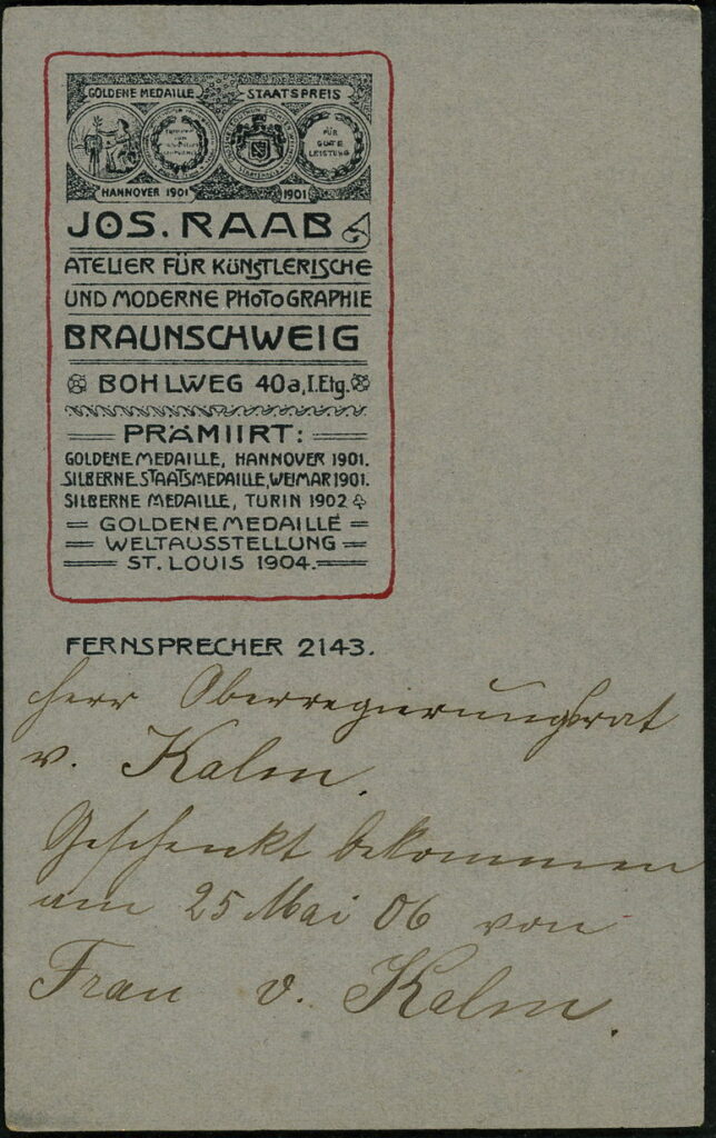 Jos. Raab Bohlweg 40a, Braunschweig 1906