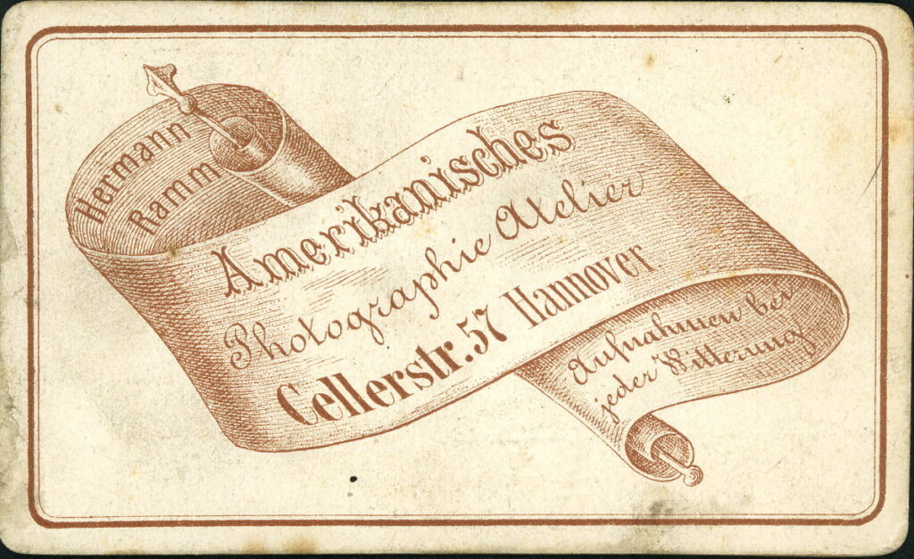 Hermann Ramm Amerikanisches Photographic Atelier Cellerstraße 57, Hannover