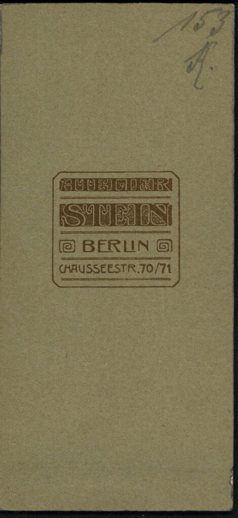 Atelier Stein Chausseestraße 70 / 71, Berlin