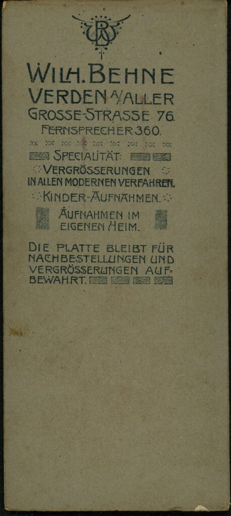 Wilh. Behne Gross-Straße 76, Verden