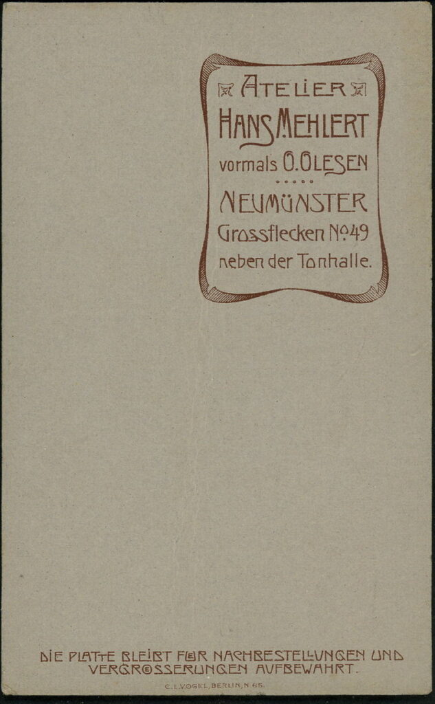 Hans Mehlert O. Olesen Grossflecken 49, Neumünster