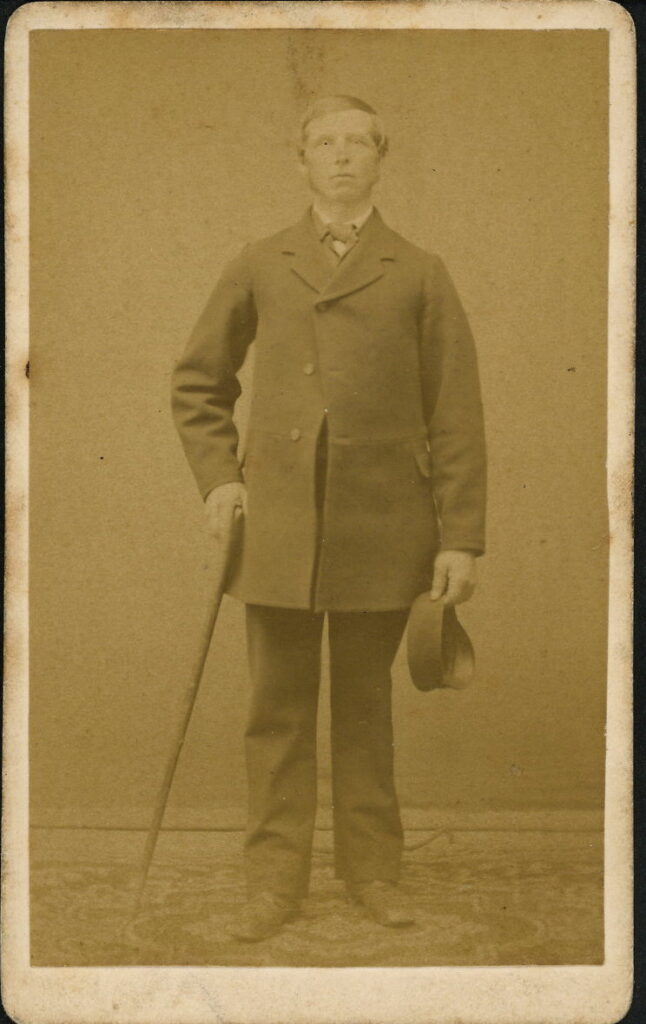 A monochrome photographic portrait from between 1865 and the 1920s taken by A. Bäsmann, Northeim