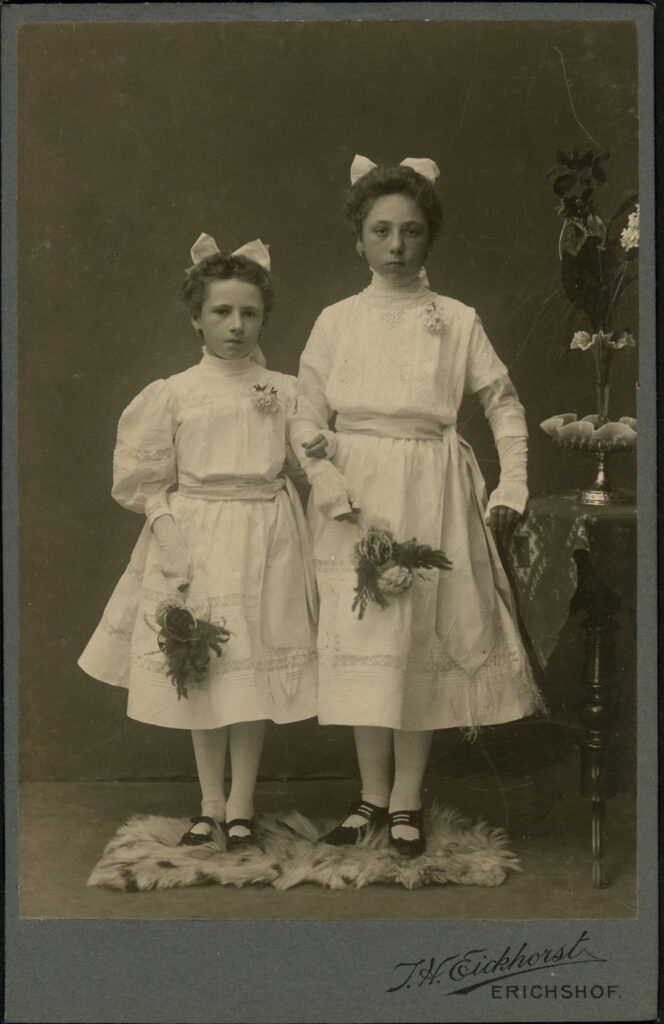 A monochrome photographic portrait from between 1865 and the 1920s taken by J. H. Eickhorst, Erichshof